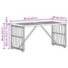 vidaXL Masă de exterior Negru 80 x 40 x 40 cm Oțel și Poliratan