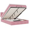vidaXL Cadru de pat otoman cu saltea roz 140x190cm catifea
