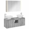 vidaXL Set dulap baie 4 buc. Sonoma gri Lemn prelucrat