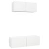 vidaXL Set dulapuri TV, 2 piese, alb, lemn prelucrat
