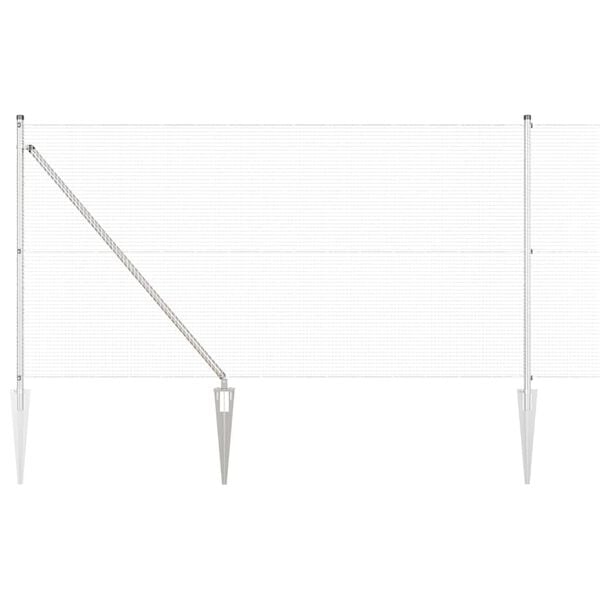 vidaXL St&acirc;lp de gard. Argintiu 10 x 1 m (plasă de 16 x 16 mm) Oțel