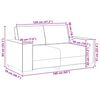 vidaXL Canapea cu 2 locuri, gri &icirc;nchis, 120 cm, material textil