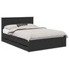 vidaXL Cadru de pat cu sertar Negru 140 x 200 cm Lemn Ingineresc