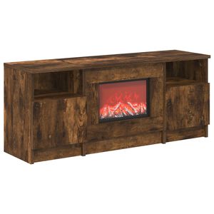vidaXL Șemineu electric Stejar fumuriu 98 x 28,5 x 40,5 cm