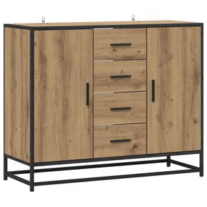 vidaXL Bufet Stejar Artizanal 92 x 35 x 76 cm Lemn prelucrat