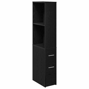 vidaXL Set de mobilier pentru baie Stejar Negru 22 x 41 x 135 cm