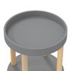 vidaXL Masă cărucior 3 niveluri gri 38x38x82cm lemn prelucrat/lemn pin