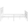 vidaXL Cadru de pat metalic cu tăblie de cap/picioare, alb, 183x213 cm