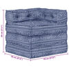 vidaXL Fotoliu puf modular, indigo, material textil