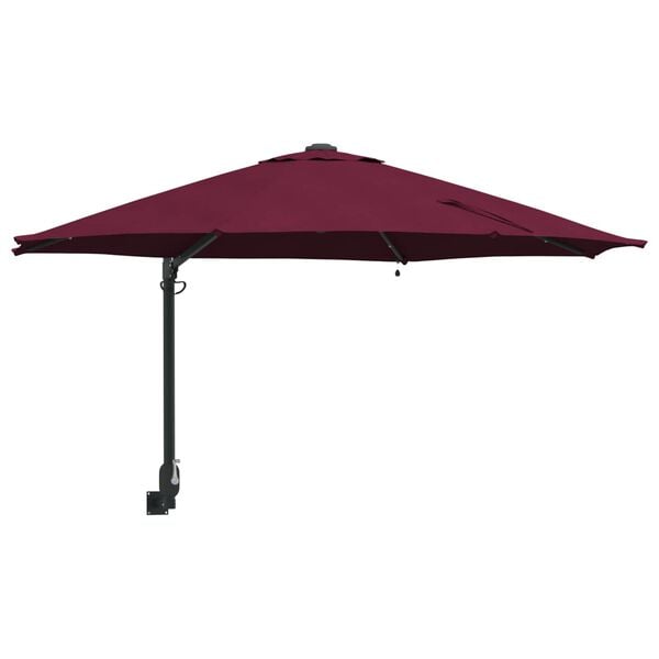 vidaXL Parasol de Grădină Manual Roșu și Negru 248 x 248 x 148 cm