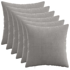 vidaXL Husă pentru pernă 6 pcs HEERLEN Gri deschis 30 x 30 cm cord