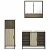 vidaXL Set mobilier de baie, 3 piese, stejar sonoma, lemn prelucrat