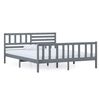 vidaXL Cadru de pat, gri, 120x200 cm, lemn masiv
