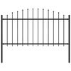 vidaXL Gard de grădină Woerden cu v&acirc;rf tip suliță din oțel 170x150 cm negru