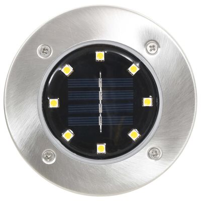 vidaXL Lămpi solare de sol, 8 buc., alb cald, becuri LED