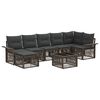 vidaXL Set de canapele pentru grădină 8 pcs Gri poliratan