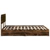 vidaXL Pat cu storage Stejar fumuriu 160 x 200 cm Lemn compozit