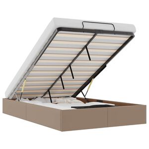 vidaXL Cadru de pat otoman fără saltea Cappucino piele artificială