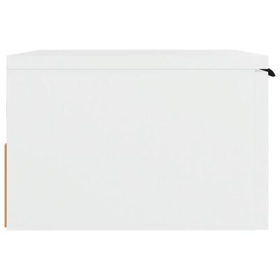 vidaXL Noptieră de perete, alb, 34x30x20 cm