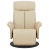 vidaXL Scaun rabatabil cu suport pentru picioare crem material textil