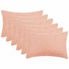 vidaXL Husă pentru pernă 6 buc. HEERLEN Roz 50 x 75 cm Boucl&eacute;
