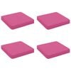 vidaXL Perne pentru șezut cu 4 piese VUGHT 4 pcs 100% Polyester Roz