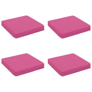 vidaXL Perne pentru șezut cu 4 piese VUGHT 4 pcs 100% Polyester Roz