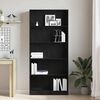 vidaXL Bibliotecă Stejar negru 80x24x176 cm Lemn prelucrat
