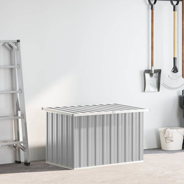 vidaXL Ladă de depozitare pentru grădină, gri, 109x67x65 cm