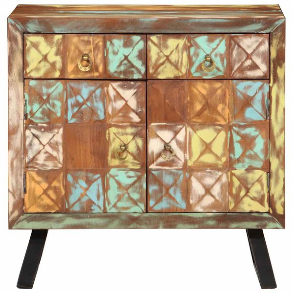 vidaXL Dulap/sertar multicolor 70x35x70 cm lemn masiv reciclat