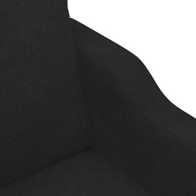 vidaXL Canapea cu 2 locuri, negru, 120 cm, material textil
