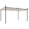 vidaXL Pergola cu acoperiș retractabil, crem, 395x292x230 cm