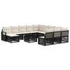 vidaXL Set de canapele pentru grădină 13 pcs Negru poliratan