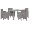 vidaXL Set de masă pentru grădină 5 pcs Gri deschis Polipropilenă