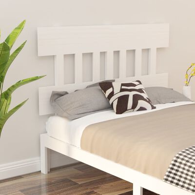 vidaXL Tăblie de pat, alb, 138,5x3x81 cm, lemn masiv de pin