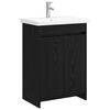 vidaXL Set de mobilier pentru baie Stejar Negru 61 x 40 x 84,5 cm