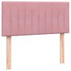 vidaXL Pat box spring cu saltea, roz, 80x210 cm, catifea