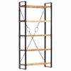 vidaXL Bibliotecă cu 5 rafturi, 90 x 30 x 180 cm, lemn masiv de acacia