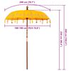 vidaXL Parasol Balinez Galben 185 x 185 x 260 cm