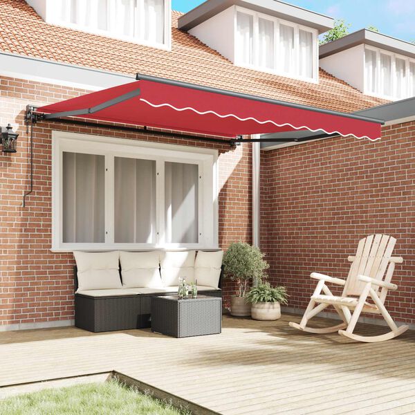 vidaXL Cortina Retractabilă Roșu 300 x 250 cm Aluminiu și țesătură