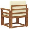 vidaXL Canapea de exterior Lemn de acacia solid și poliester natural
