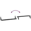 vidaXL Șemele de perete cu raft 2 pcs Stejar Negru 80 x 15 x 15,5 cm