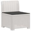 vidaXL Canapea de Grădină cu 1 Loc cu Pernă Aspect Rattan PP Alb