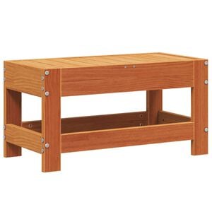 vidaXL Taburet de grădină, maro ceruit, 62x30x32 cm, lemn masiv pin