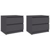 vidaXL Noptiere, 2 buc., gri, 50x39x43,5 cm, PAL