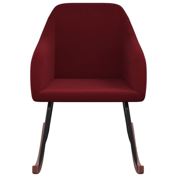 vidaXL Scaun balansoar, roșu vin, catifea