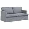 vidaXL Canapea 2 pcs Gri deschis 162 x 80 x 85 cm țesătură