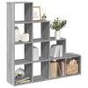 vidaXL Bibliotecă/separator cameră sonoma gri 131,5x29x131,5 cm lemn