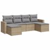 vidaXL Set canapele de grădină cu perne, 6 piese, bej, poliratan