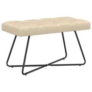 vidaXL Bancă cu butoane capitonate Crem 80 x 40 x 46 cm Țesătură